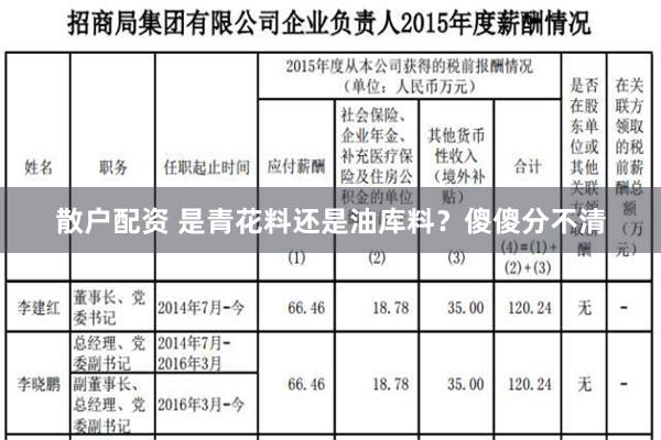 散户配资 是青花料还是油库料？傻傻分不清