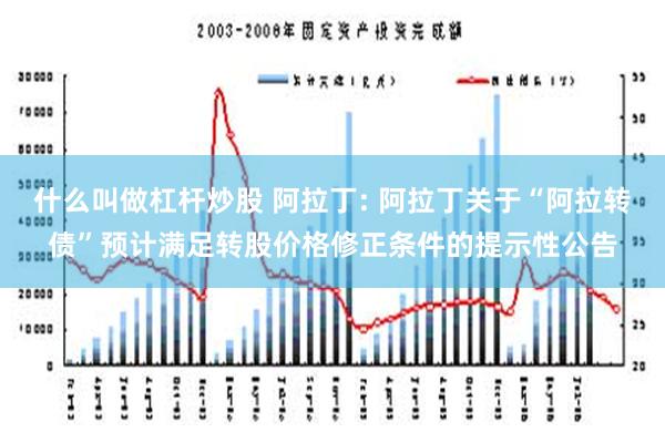 什么叫做杠杆炒股 阿拉丁: 阿拉丁关于“阿拉转债”预计满足转股价格修正条件的提示性公告